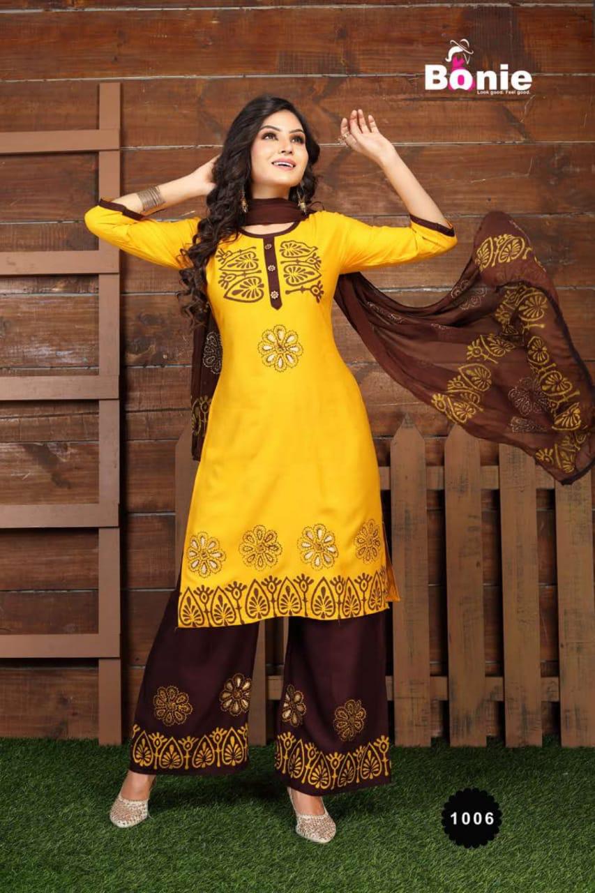 Bonie Aanandi 1 Latest Fancy Casual Wear Rayon Designe Readymade Collection